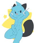  abs anthro anthrofied blush dewott erection male nintendo oob penis pink_nose pok&eacute;mon simple_background solo uncut vein veiny_penis video_games white_background 