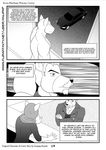  2014 anthro anupap arabian bear beard black_and_white black_hair black_nose bruno_rheinbear canine car clothing coat comic dog duo english_text facial_hair feline fur hair male mammal monochrome muscular nude shirt text vehicle 