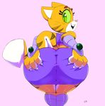  2016 anthro big_butt butt cat_starfire claws clothed clothing feline female fur green_eyes hi_res long_tail looking_at_viewer looking_back mammal open_mouth simple_background skimpy skirt smile solo stripes teen_titans thick_thighs tiger tongue vimhomeless white_fur wide_hips 