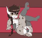  anthro azul bulge clothing cub feline girly hair legwear long_hair lynx male mammal solo stockings talfa young 