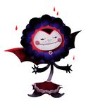  blood blush eyelashes eyes_closed fangs female flower freckles hi_res plant plants_vs_zombies simple_background smile solo sunflower vampire victoriamrojas white_background wings 