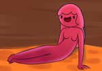  :d absurd_res anthro breasts cheesycoke featureless_breasts featureless_crotch feet female goo hi_res lying not_furry nude on_side outside pink_slime slime slime_rancher smile solo 