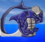  abs anthro beef bod burly cetacean demonic dolphin exercise fin fish lifter male mammal marine muscular pecs porpoise shark shredded sixpack solo transformation water workout 