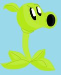 blue_background feral flora_fauna green_skin not_furry peashooter plant plants_vs_zombies simple_background solo unknown_artist 