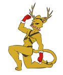  anthro antlers bulge candy candy_cane cider_(artist) feline food fur harness hi_res holidays horn khajiit looking_at_viewer male mammal nipples prequel s&#039;thengir simple_background solo the_elder_scrolls video_games webcomic white_background 