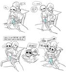 &lt;3 animated_skeleton blush bone boss_monster clothed clothing comic dialogue digital_media_(artwork) english_text erection girly hair humanoid machine male male/male mettaton monster not_furry open_mouth penis robot sans_(undertale) simple_background skeleton smile solo text tongue undead undertale video_games 