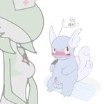  ambiguous_gender anthro blue_skin blush claws duo gardevoir hi_res hollo_nut male nintendo nude nurse penis pok&eacute;mon reptile scalie shell-less slightly_chubby turtle video_games wartortle 