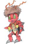  anthro digimon izzy kanada male solo tentomon traditional_media_(artwork) transformation 