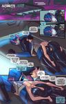  arcee artificial_intelligence bedroom_eyes blue_eyes butt comic duo english_text female fred_perry half-closed_eyes hi_res human human_on_robot jack_darby machine male mammal not_furry penis pussy robot seductive show text transformers transformers_prime wide_hips 