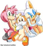  amy_rose bat blush bracelet breasts brown_eyes clothing coolblue cream_the_rabbit cute female flat_chested footwear gloves green_eyes group hedgehog jewelry kneeling lagomorph looking_at_viewer looking_back mammal pussy rabbit rouge_the_bat shoes simple_background sketch smile sonic_(series) young 