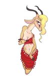  2016 alpha_channel antelope anthro blonde_hair breasts brown_eyes cleavage clothed clothing disney eeekay female fur gazelle gazelle_(zootopia) hair hair_over_eye halter_top horn looking_at_viewer mammal navel nipples pubes pussy simple_background skinny skirt smile solo transparent_background undressing zootopia 