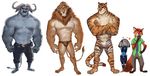  abs barefoot belt biceps big_muscles brown_fur bulge canine cape_buffalo chest_tuft chief_bogo clothed clothing crossed_arms disney feline female fox frown fur grey_fur group horn invalid_tag judy_hopps lagomorph leodore_lionheart lion male mammal muscular necktie nick_wilde pants pecs police_uniform rabbit shirt shorts simple_background smile speedo standing stripper_tiger_(zootopia) swimsuit topless tuft underwear uniform white_background white_fur yy6241 zootopia 
