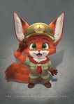  2016 canine child clothing cub cub_scout digital_media_(artwork) disney fox fur green_eyes khakis looking_at_viewer male mammal nick_wilde salute scout silverfox5213 solo young zootopia 