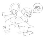  all_fours bdsm hi_res jake_spidermonkey jerseydevil mammal monkey my_gym_partner&#039;s_a_monkey precum prehensile_tail primate solo spanking spreading 