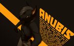  2016 abs absurd_res anthro anu anubian_jackal anubis canine clothed clothing cybernetics deity digital_media_(artwork) egyptian fur hair hairstyle hi_res invalid_color invalid_tag jackal kavaeric long_hair looking_at_viewer machine male mammal markings muscular p700 pants punk rockgods science_fiction simple_background smile solo tagme text topless 