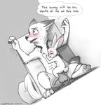 2016 anthro balls bed bird&#039;s-eye_view blush canine cum cum_inflation dialogue digital_media_(artwork) disney duo fatalfox female fox fur greyscale high-angle_view inflation judy_hopps knotting lagomorph larger_male legs_up lying male male/female mammal monochrome necktie nick_wilde pillow rabbit sex size_difference smaller_female spot_color sweat zootopia 