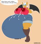  bat belly big_belly big_breasts big_nipples breast_milking breasts clothed clothing female green_eyes happy hi_res huge_breasts huge_nipples hyper hyper_belly lactating looking_at_viewer mama mammal milk navel nipples pregnant rouge_the_bat shy smile solo sonic_(series) stomach supersonicrulaa text wet wings 