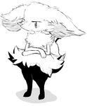  3_fingers biped black_and_white black_legs black_on_white braixen canine chest_tuft crossed_arms cute detailed detailed_sketch digitigrade drmyro_(artist) female fox hi_res inner_ear_fluff lowered_ears mammal monochrome nintendo pointy_nose pok&eacute;mon shadow sketch solo standing tuft twig video_games wood 
