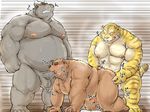  anal bear bovine butt cattle cum erection feline fellatio group japanese_text kotobuki male male/male mammal oral orgasm penis sex simple_background text tiger translation_request 