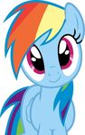  equine female feral friendship_is_magic hair horse looking_at_viewer mammal multicolored_hair my_little_pony pegasus pony rainbow_dash_(mlp) rainbow_hair smile solo wings 