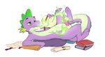  anthro balls blush claws cobalthusky dragon erection fire friendship_is_magic frill green_eyes lizard magic magicjob male masturbation my_little_pony open_mouth penis reptile scalie simple_background solo spike_(disambiguation) spike_(mlp) 