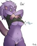  alpha_channel anthro areola bottomless breasts clothed clothing electric_shock female gorath mammal navel nipples one_eye_closed pussy rat rodent simple_background solo transparent_background undressing 
