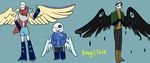  angeltale animated_skeleton bone boots clothed clothing eyewear footwear gloves goggles group jacket male monster pants papyrus_(undertale) sans_(undertale) scarf serpentinesaltern skeleton smile text undead undertale video_games wings 