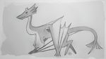  anthro big_breasts breasts crown dragon_princess female hi_res impulse_inspired inverted_nipples monochrome nipples royalty scalie solo towergirls wings wyvern 