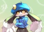  anthro blush clothing girly klonoa klonoa_(series) male shaolin_bones solo striptease sweater teeth undressing 