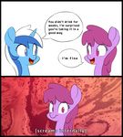  2015 berry_punch_(mlp) bio-999 colgate_(mlp) comic dialogue duo earth_pony english_text equine female feral friendship_is_magic hair horn horse looking_at_viewer mammal multicolored_hair my_little_pony pony text two_tone_hair unicorn 
