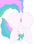  anus butt equine friendship_is_magic hi_res horn horse kimmy_insanity_(artist) looking_at_viewer mammal my_little_pony pony princess_celestia_(mlp) pussy white_skins 