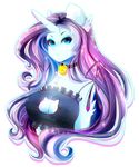  2016 alpha_channel anthro anthrofied bell blue_eyes blush bra breasts cat_lingerie cleavage cleavage_cutout clothed clothing collar digital_media_(artwork) equine female friendship_is_magic fur hair hi_res horn horse koveliana long_hair looking_at_viewer makeup mammal my_little_pony pony purple_hair rarity_(mlp) solo underwear unicorn white_fur 