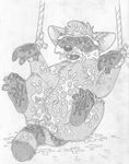  absurd_res after_sex ahegao animal_genitalia animal_penis arms_tied balls bdsm bondage bound cum cum_covered cum_drip cum_everywhere dripping erection feral front_view fucked_silly greyscale hi_res male mammal messy mizzyam monochrome open_mouth pencil_(artwork) penis raccoon raccoon_penis reclining rope_bondage sharp_teeth sheath simple_background solo spread_legs spreading teeth traditional_media_(artwork) vice_the_raccoon white_background 
