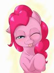  2016 behind-space cute earth_pony equine female feral friendship_is_magic horse looking_at_viewer mammal my_little_pony one_eye_closed pinkie_pie_(mlp) pony smile solo tongue tongue_out wink 