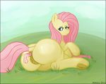  2016 anal anal_penetration anus balls big_butt biting_lip butt digital_media_(artwork) disembodied_penis duo equine erection female feral fluttershy_(mlp) friendship_is_magic human male mammal mittsies my_little_pony pegasus penetration penis pussy sex small_penis solo_focus unimpressed wings 