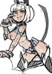  1girl dark_skin lab_zero_games ms._fortune_(skullgirls) skullgirls smile solo 