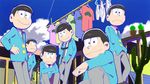  :&lt; blue_sky briefs brothers brown_hair cactus clothesline cloud day eyewear_removed formal hand_on_hip jacket key_visual looking_at_viewer male_focus male_underwear matsuno_choromatsu matsuno_ichimatsu matsuno_juushimatsu matsuno_karamatsu matsuno_osomatsu matsuno_todomatsu multiple_boys official_art open_clothes open_jacket osomatsu-kun osomatsu-san sextuplets shirt siblings sitting sky smile suit sunglasses t-shirt underwear 