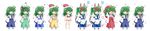  ? ^_^ adapted_costume alternate_costume alternate_headwear animal_ears bare_shoulders bikini blush bow breasts bunny_ears cat_tail cleavage closed_eyes cosplay cursor detached_sleeves embarrassed enmaided expressive_clothes fairy_wings flower frog_hair_ornament full-face_blush full_body fusion green_hair hair_flower hair_ornament hair_ribbon hat highres japanese_clothes kemonomimi_mode kochiya_sanae konpaku_youmu konpaku_youmu_(cosplay) konpaku_youmu_(ghost) long_hair long_image maid maid_headdress medium_breasts miko navel open_mouth osashin_(osada) ponytail pyonta red_bow reisen_udongein_inaba ribbon rope santa_hat shimenawa skirt smile smirk snake_hair_ornament solo spoken_question_mark swimsuit sword tail toramaru_shou toramaru_shou_(cosplay) torch touhou transparent_background weapon wide_image wings yellow_eyes 