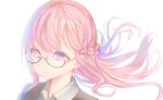  glasses hoshi_o_mite long_hair pink_hair white 