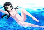  black_hair green_eyes nude pussy rinine uncensored underwater water 