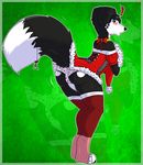  blush bow_kori butt canine christmas clothed clothing collie corset crossdressing dog girly holidays male mammal mistletoe plant raised_tail singingbirdstudio 