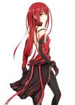  bare_shoulders crimson_avenger_(elsword) elesis_(elsword) elsword highres long_hair looking_at_viewer looking_back low-tied_long_hair md5_mismatch moyashi_(rina) red_hair simple_background solo very_long_hair white_background 