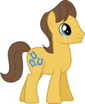  2015 90sigma absurd_res alpha_channel brown_hair caramel_(mlp) cutie_mark cyan_eyes earth_pony equine feral friendship_is_magic frown fur hair hi_res horse male mammal my_little_pony pony simple_background solo transparent_background yellow_fur 