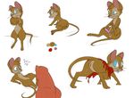  all_fours blue_eyes cookie doublepopsicle eating english_text female food looking_back mammal mouse mrs_brisby penis pussy rodent sex_toy simple_background sitting text the_secret_of_nimh white_background 