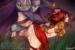  1boy 1girl ass league_of_legends leona_(league_of_legends) pantheon_(league_of_legends) 