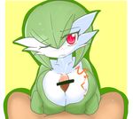  big_breasts big_penis blush breasts censored cleavage clothed clothing cum cum_on_face cumshot female first_person_view gardevoir huge_breasts huge_penis human looking_at_viewer male male/female mammal nintendo one_eye_closed orgasm penis pok&eacute;mon sex sugaru titfuck video_games 