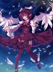  animal_ears ankle_wings bad_id bad_pixiv_id dress earrings garter_straps hat jewelry mystia_lorelei open_mouth pico_(picollector79) pink_eyes pink_hair shoes solo star_(sky) thighhighs touhou winged_hat winged_shoes wings 