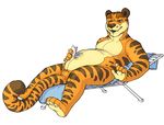  anthro bulge cubi digital_media_(artwork) feline inflatable male mammal pool_toy rubber suggestive tiger 