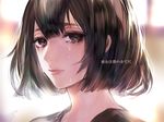  bad_id bad_twitter_id bangs black_hair blurry blurry_background brown_eyes close-up closed_mouth crying crying_with_eyes_open dripping face lips long_hair looking_at_viewer original sad signature solo tcb teardrop tears text_focus translation_request tsurime upper_body 