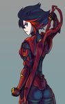  ass black_hair body_armor dingothedog from_behind grey_background halo_(game) highres kill_la_kill matoi_ryuuko multicolored_hair red_hair solo 